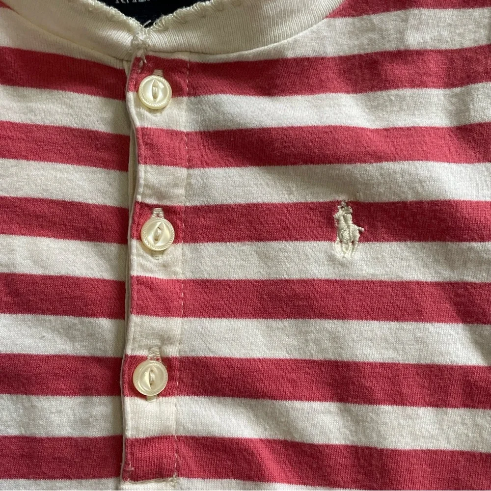 Ralph Lauren Pink Stripe Dress and Bloomers Set Size 18 mos.
